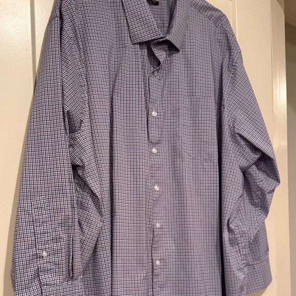 Synergy Performance Red and Blue Checkered Men's Shirt - Picture 5 of 7